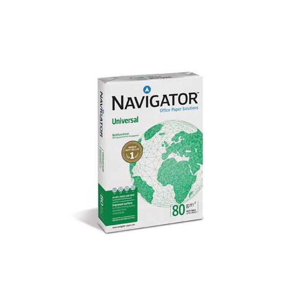 Papel Fotocópia A4 80gr Navigator (Universal) 5×500 Folhas