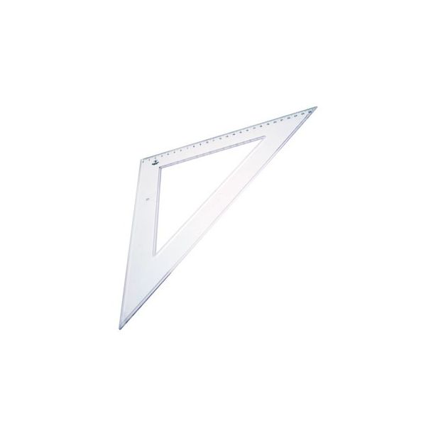 Esquadro Plástico Cristal Smart Office 45º – 27cm – 1un