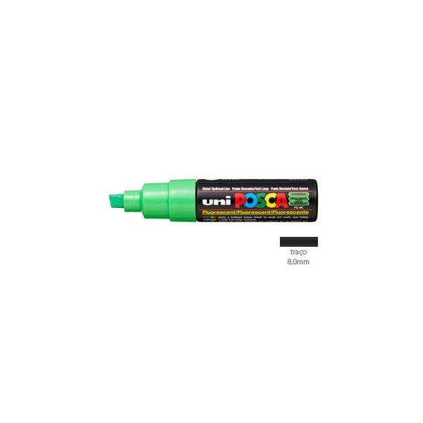 Marcador Uniball Posca PC8K 8,0mm Verde Fluorescente