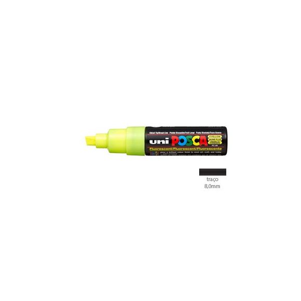 Marcador Uniball Posca PC8K 8,0mm Amarelo Fluorescente