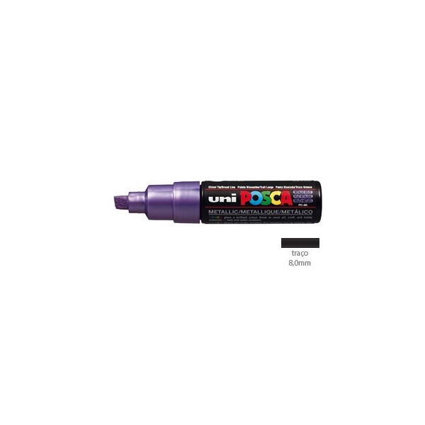 Marcador Uniball Posca PC8K 8,0mm Violeta Metálico