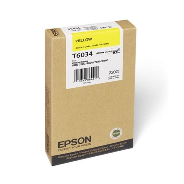 Tinteiro Epson Stylus Pro 7800/7880/9800/9880 220ml Amarelo