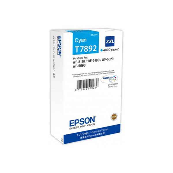 Tinteiro Epson WF5110/5190/5620/5690 Capacidade Extra Azul