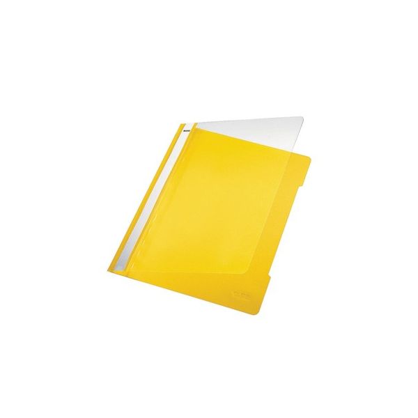 Classificador Plástico Capa Transparente Leitz 4191 Amarelo Cx 25un