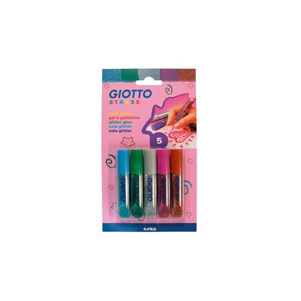 Marcadores Giotto Glitter Glue Strass 5×10,5ml