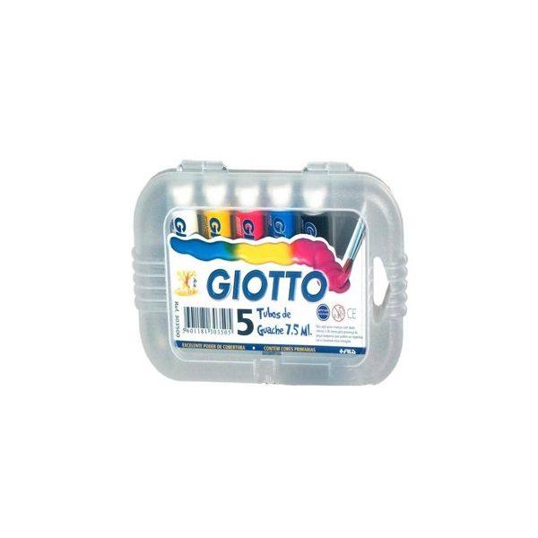 Guache Giotto 7,5ml Cores primárias Cx 5