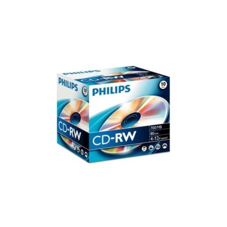 CD-RW Philips 700Mb 4x12x 80min Jewell Case 10