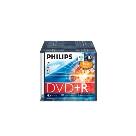 DVD+R Philips 4.7GB 16X Slim Case 10