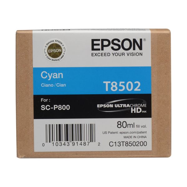 Tinteiro Epson T8502 Ciano
