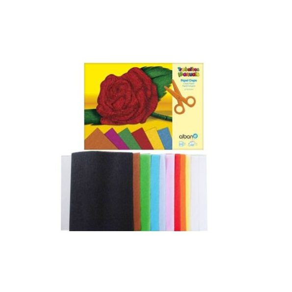 Bloco Papel Crepe 20 Folhas 240x310mm Cores Sortidas Neutral
