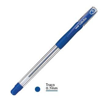 Uni-ball Esferográfica Lakubo Ruber Grip 0,7mm Azul SG100 - 12un