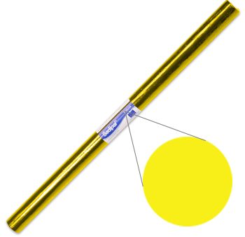 Papel Celofane 50x65cm Rolo 25 Folhas Amarelo Sadipal