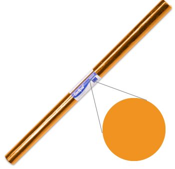 Papel Celofane 50x65cm Rolo 25 Folhas Laranja Sadipal