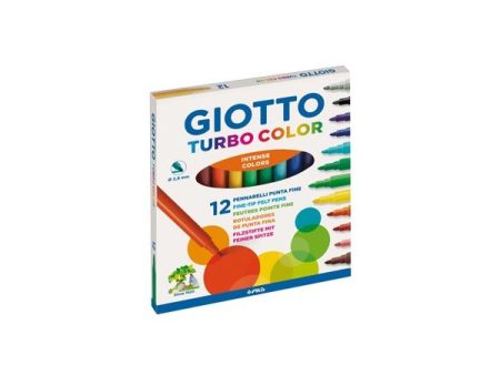 Giotto Marcador Feltro Turbo Color 12 Cores