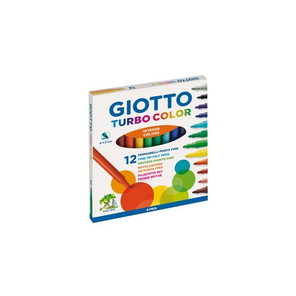 Giotto Marcador Feltro Turbo Color 12 Cores