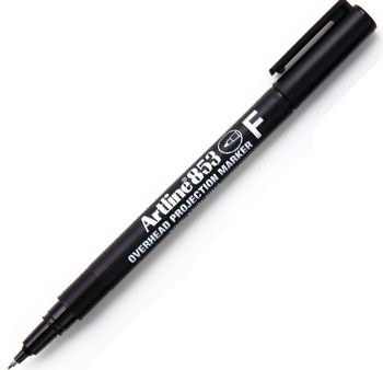 Marcador Perm. Fino CD - Acetatos 853 Preto - Cx12un Artline