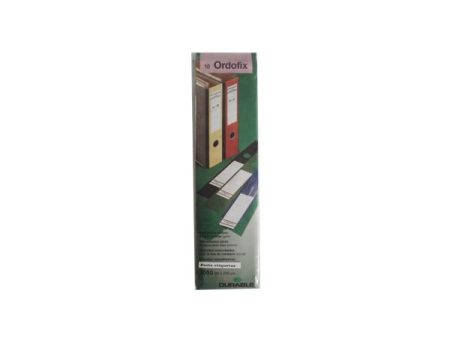 Durable Porta Etiqueta Amarelo para Dossiers 60x390mm Pack 10un