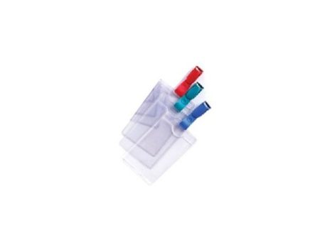 Porta Nomes Vertical com Mola Cinza 62x108mm Pack 12un Eagle