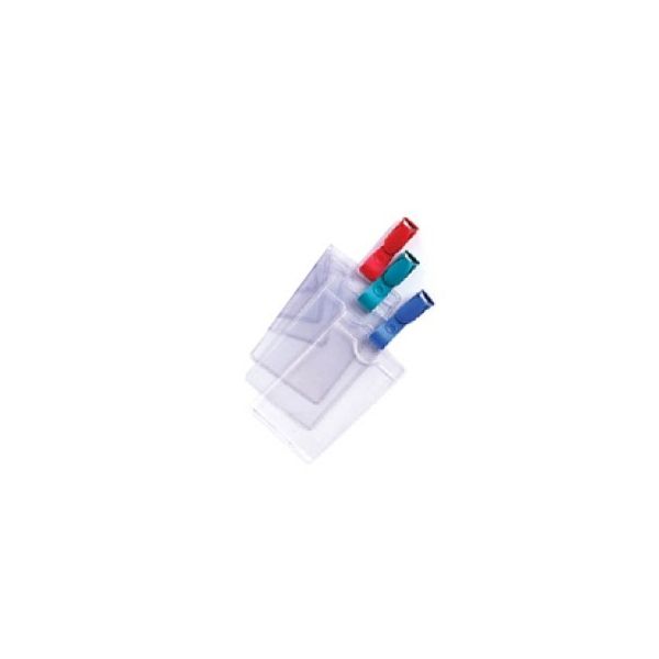 Porta Nomes Vertical com Mola Cinza 62x108mm Pack 12un Eagle