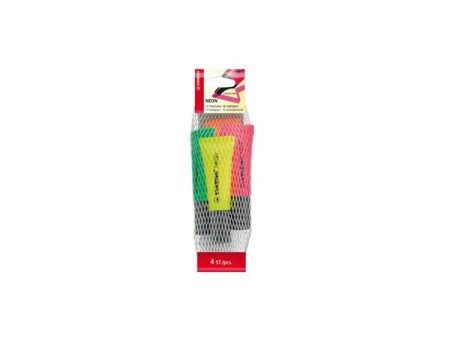 Stabilo Marcador Fluorescente Neon Sortido 72/4 Blister 4 un