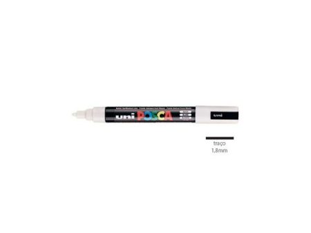 Posca Marcador 1,8mm Branco Uniball PC5M