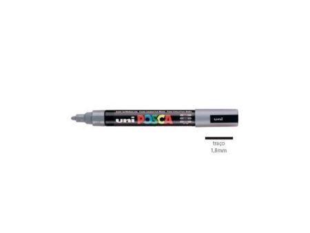 Posca Marcador 1,8mm Cinza Uniball PC5M
