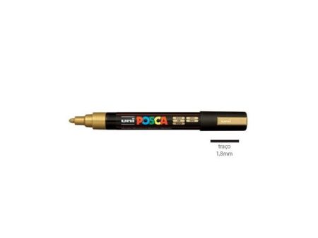 Posca Marcador 1,8mm Ouro Uniball PC5M