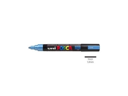 Posca Marcador 1,8mm Azul Metálico Uniball PC5M