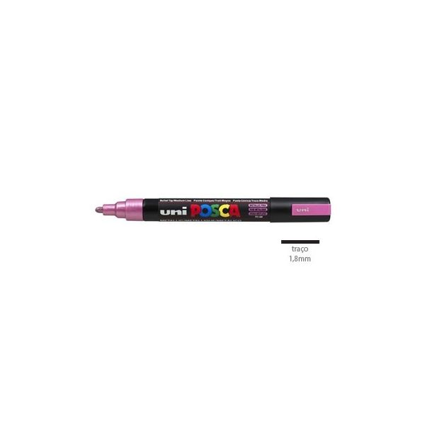 Posca Marcador 1,8mm Rosa Metálico Uniball PC5M