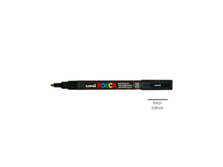 Posca Marcador 0,9mm Preto Uniball PC3M