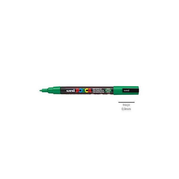 Posca Marcador 0,9mm Verde Uniball PC3M