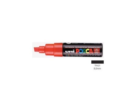 Posca Marcador 8,0mm Vermelho Uniball PC8K