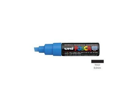 Posca Marcador 8,0mm Azul Claro Uniball PC8K