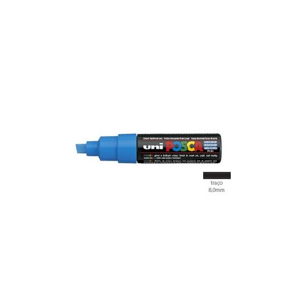 Posca Marcador 8,0mm Azul Claro Uniball PC8K