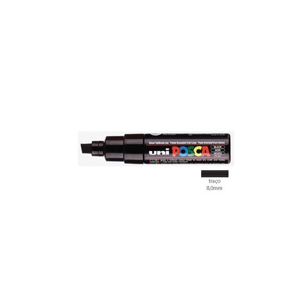 Posca Marcador 8,0mm Preto Uniball PC8K