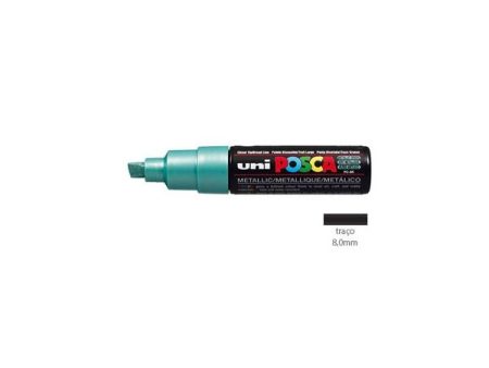 Posca Marcador 8,0mm Verde Metálico Uniball PC8K