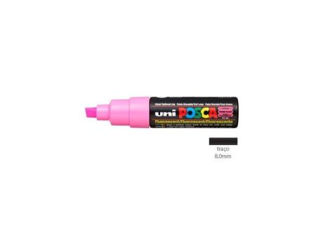 Posca Marcador 8,0mm Rosa Fluorescente Uniball PC8K