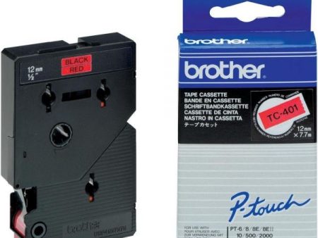 Brother Fita Vermelha / Preta Gravação P-Touch PT2000/PT3000/PT5000 12mmx7,7mts