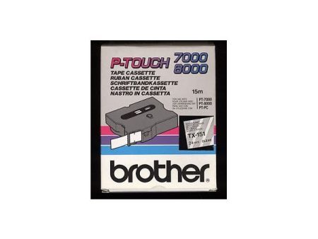 Brother Fita Transparente / Preta Gravação P-Touch PT7000/PT8000 e PT/PC 24mmx15mts