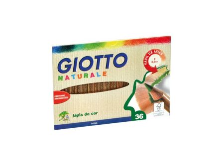 Giotto Lápis Cor 18cm Natural Cx Cartão 36un