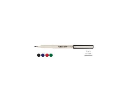 Marcador Médio 0.6mm 210 Preto - 12un Artline