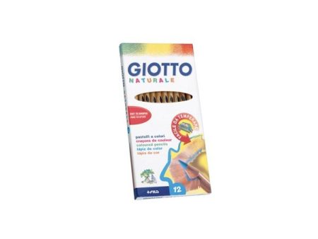 Giotto Lápis Cor 18cm Natural Cx Cartão 12un