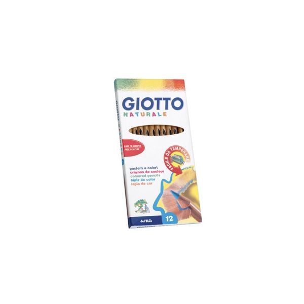 Giotto Lápis Cor 18cm Natural Cx Cartão 12un