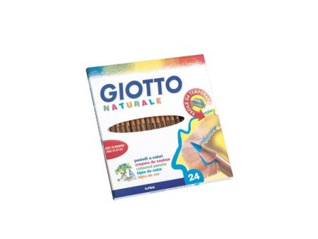 Giotto Lápis Cor 18cm Natural Cx Cartão 24un