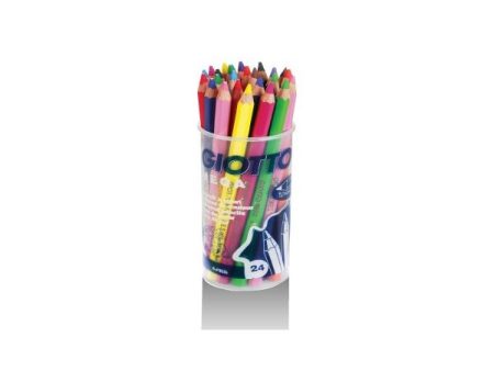 Giotto Lápis Cor 18cm Mega Copo 24un