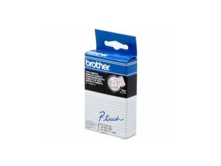 Brother Fita Transparente / Vermelha Gravação P-Touch PT3000/PT5000 12mmx7,7mts