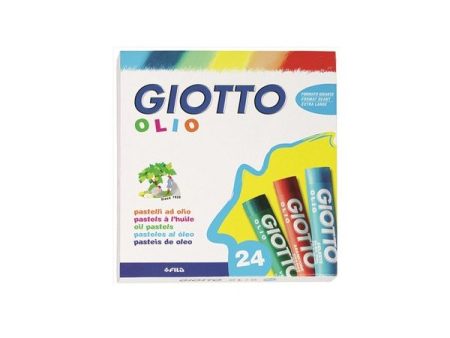 Giotto Lápis Pastel a Oleo "Olio" com proteção de papel individual 24unid