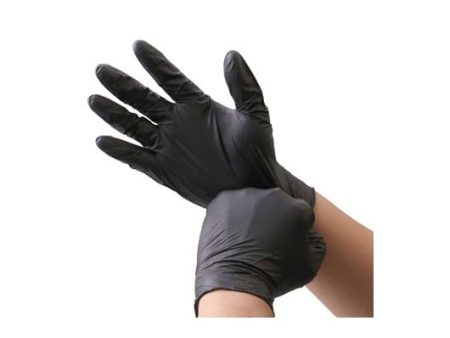 Luvas Nitrilo s/Pó Preto Tamanho L Pack 100un