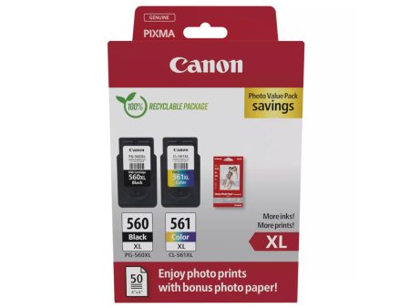 Pack Tinteiros Canon 560XL/561XL Preto/Color 3712C008
