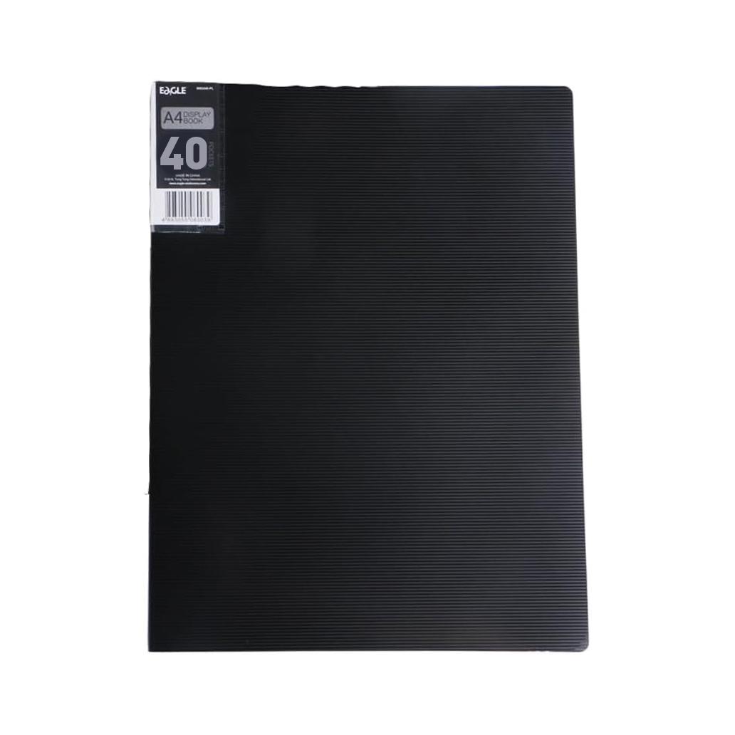 Pasta c/40 Bolsas 80 Páginas Catálogo Eagle A4 Preto
